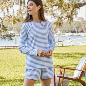 LAKE Pima crew long-sleeve set Pjs